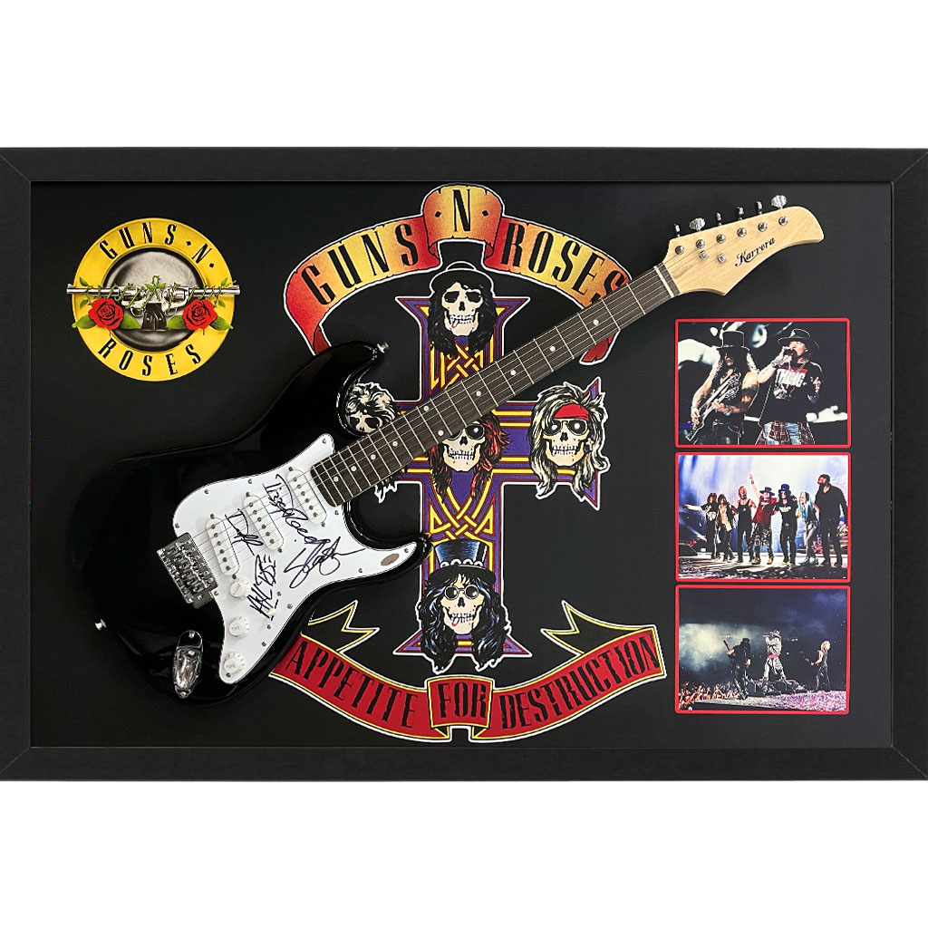 Music – Guns N’ Roses Hand Signed & Framed Full size ...