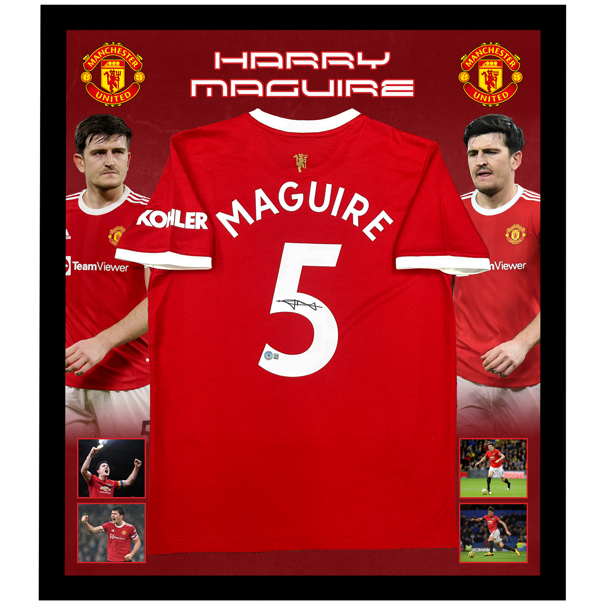 Soccer – Harry Maguire Signed & Framed Manchester United FC Jer...