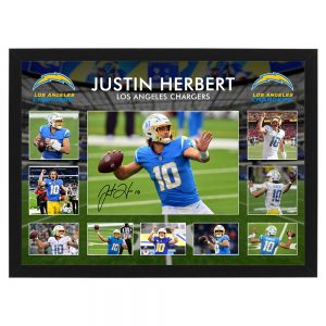 NFL - JUSTIN HERBERT Los Angeles Chargers Framed Large Photo Collage