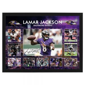 NFL - LAMAR JACKSON Baltimore Ravens Framed Large Photo Collage