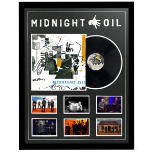 Music - Midnight Oil - 10 to 1 Signed & Framed Vinyl Album Cover
