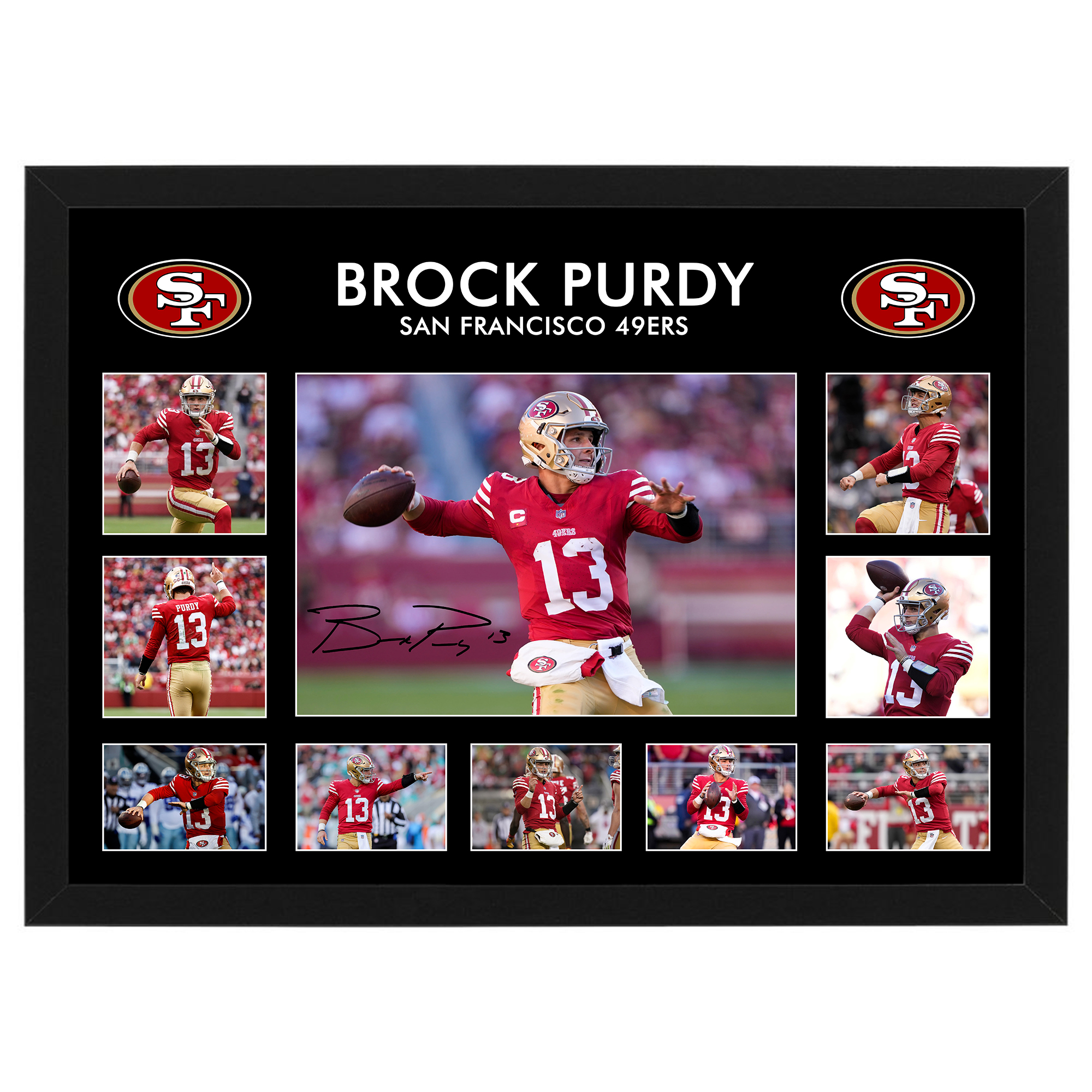 NFL – BROCK PURDY San Francisco 49ers Framed Large Photo Collage