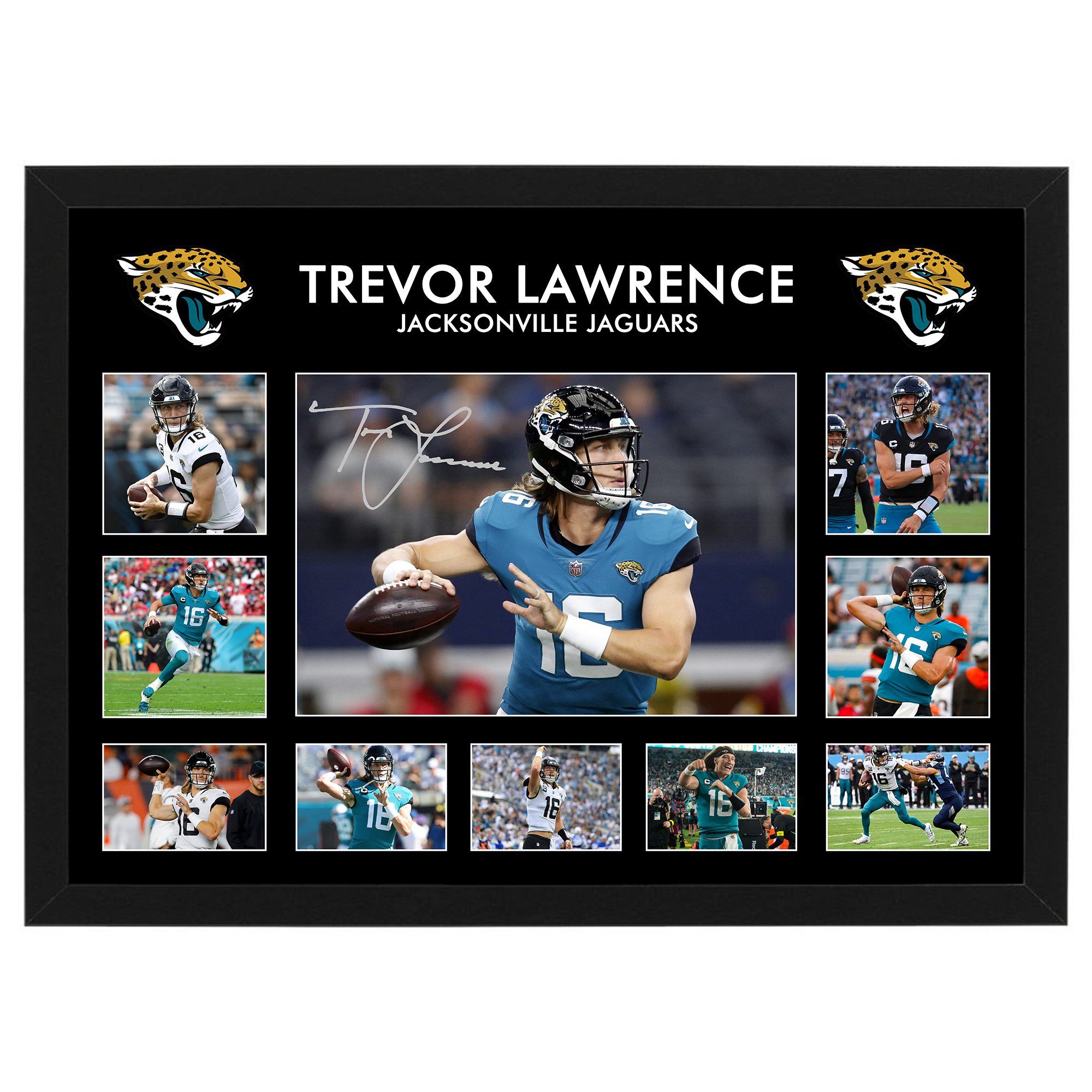 NFL – TREVOR LAWRENCE Jacksonville Jaguards Framed Large Photo C...
