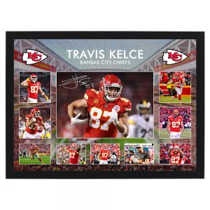 NFL - TRAVIS KELCE Kansas City Chiefs Framed Large Photo Collage