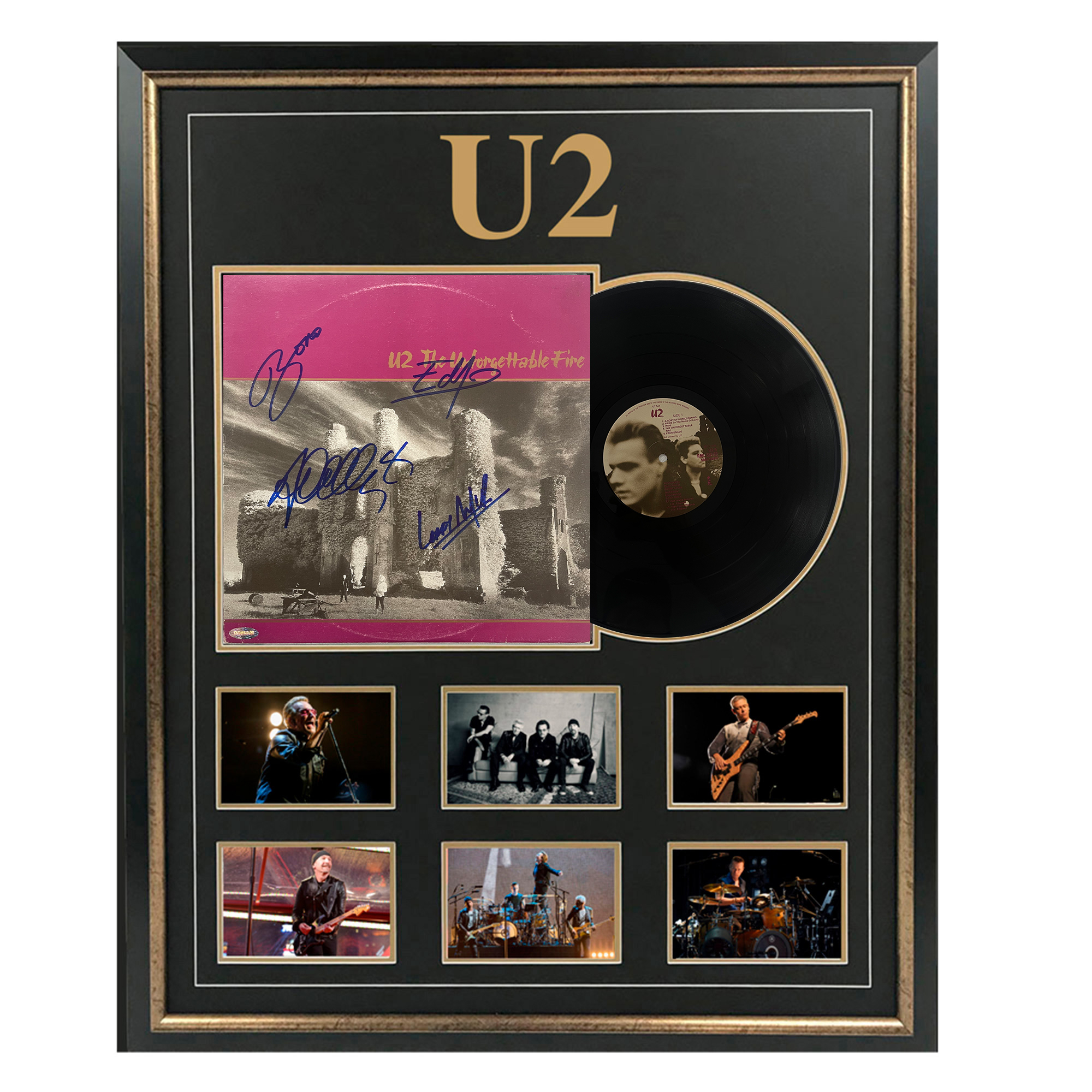 Music – U2 – The Unforgettable Fire Signed & Framed A...