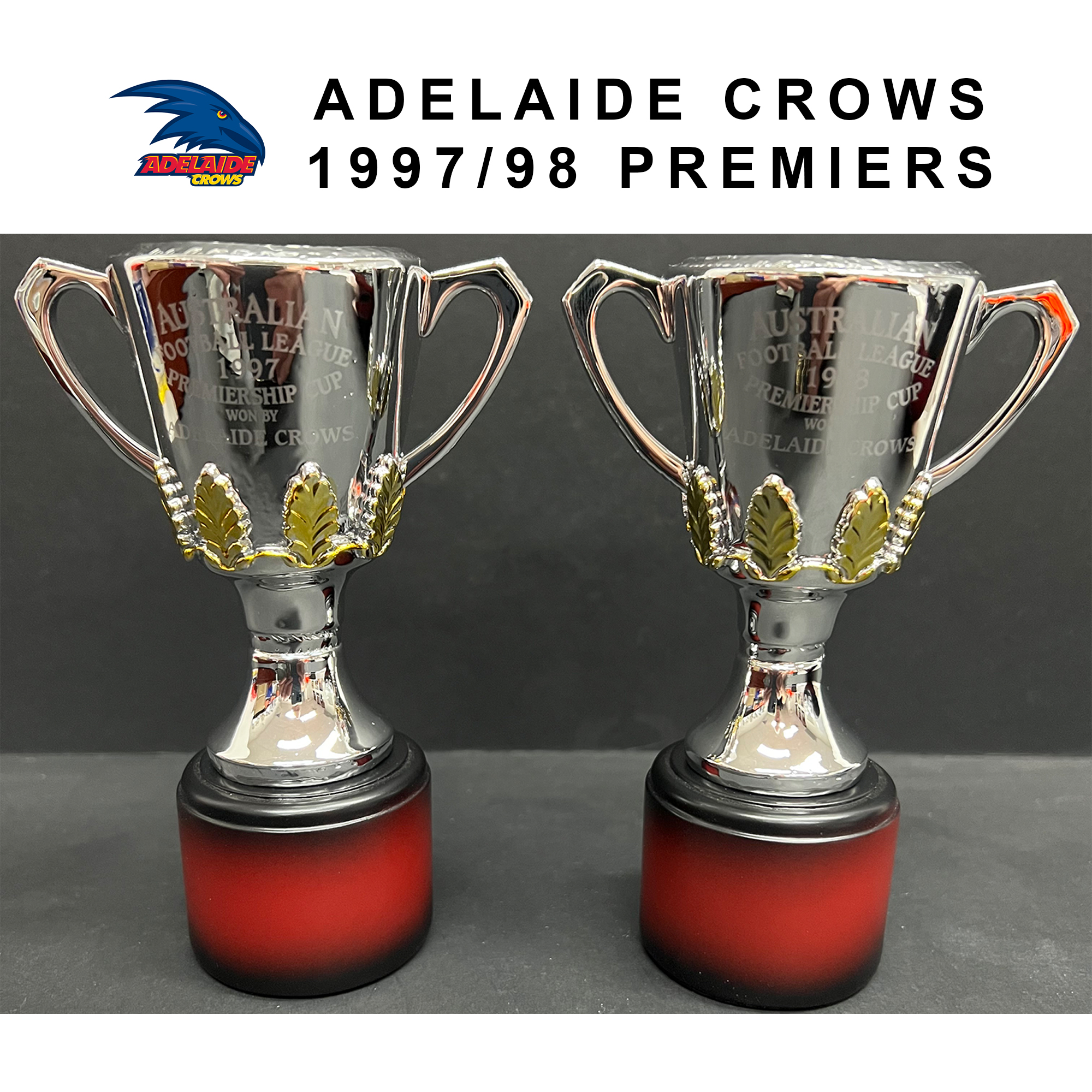 Adelaide Crows – 1997/1998 REPLICA COLLECTABLE PREMIERSHIP CUP S...