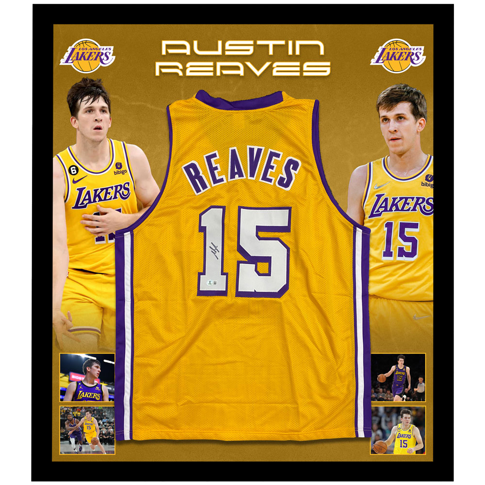 Basketball – AUSTIN REAVES Signed & Framed Los Angeles Lake...