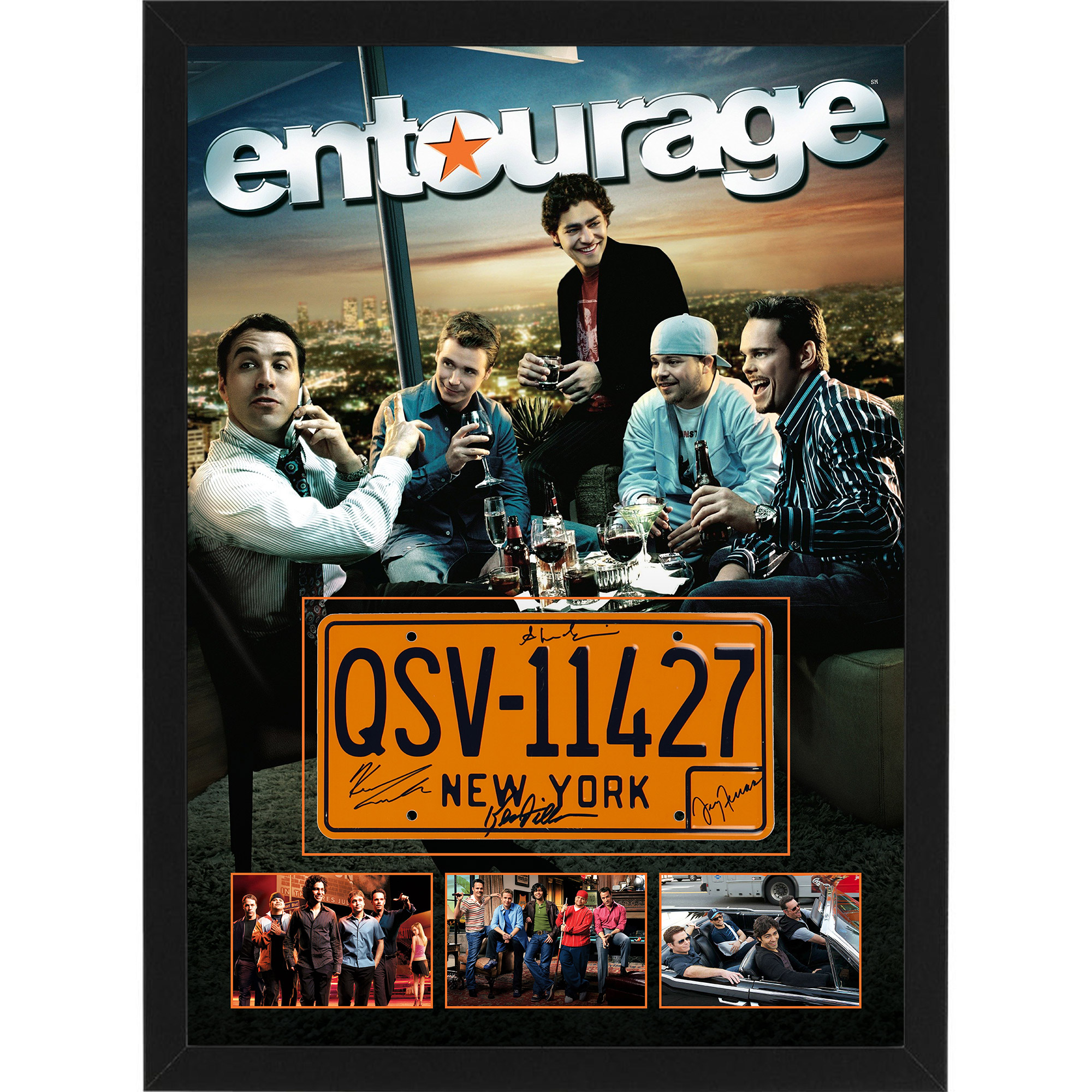 ENTOURAGE Cast Signed & Framed ‘QSV11427’ License Pla...