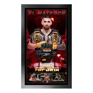 UFC - Ilia Topuria Signed & Framed UFC Glove (Beckett Hologram)