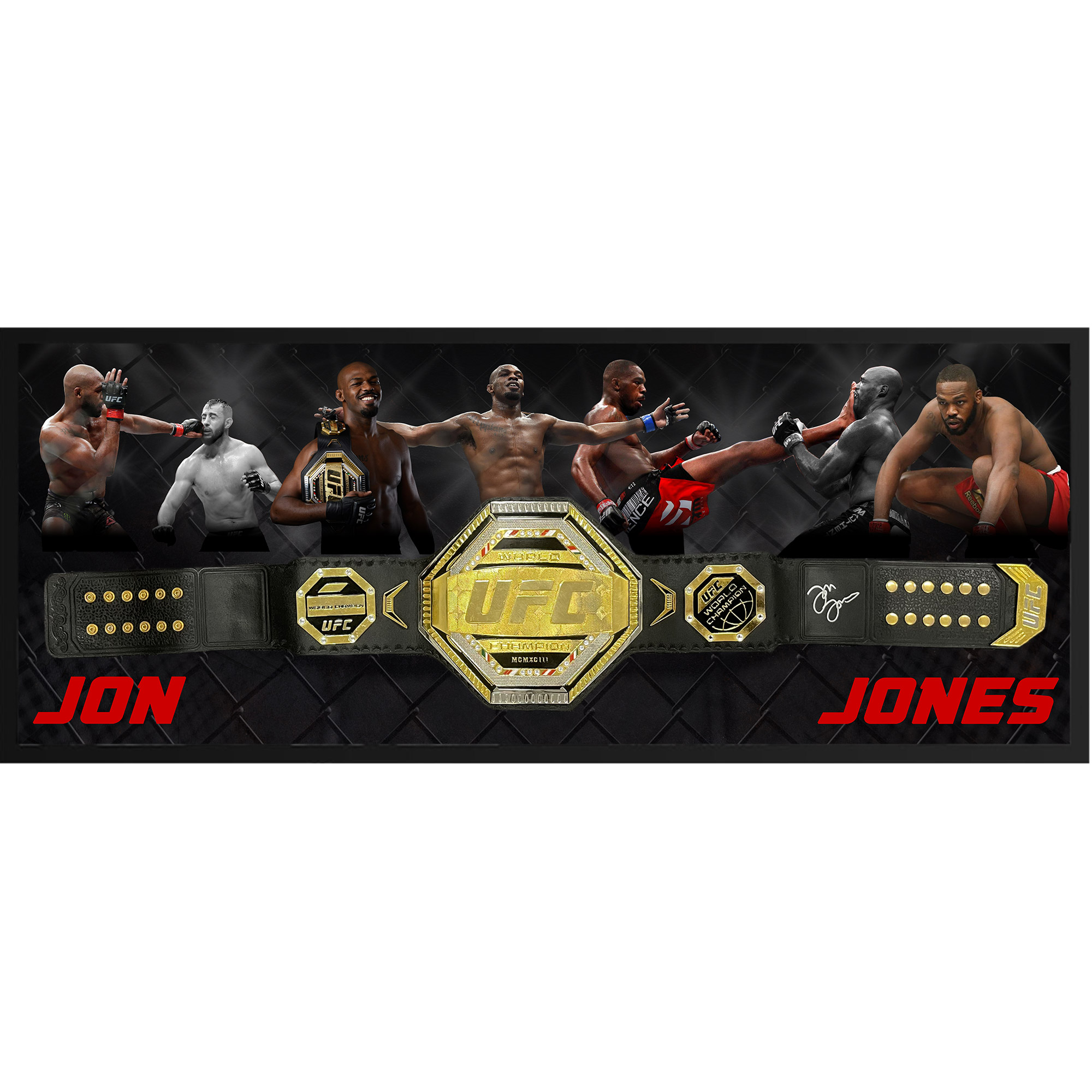 UFC – Jon Jones Signed & Framed Legacy Championship Belt