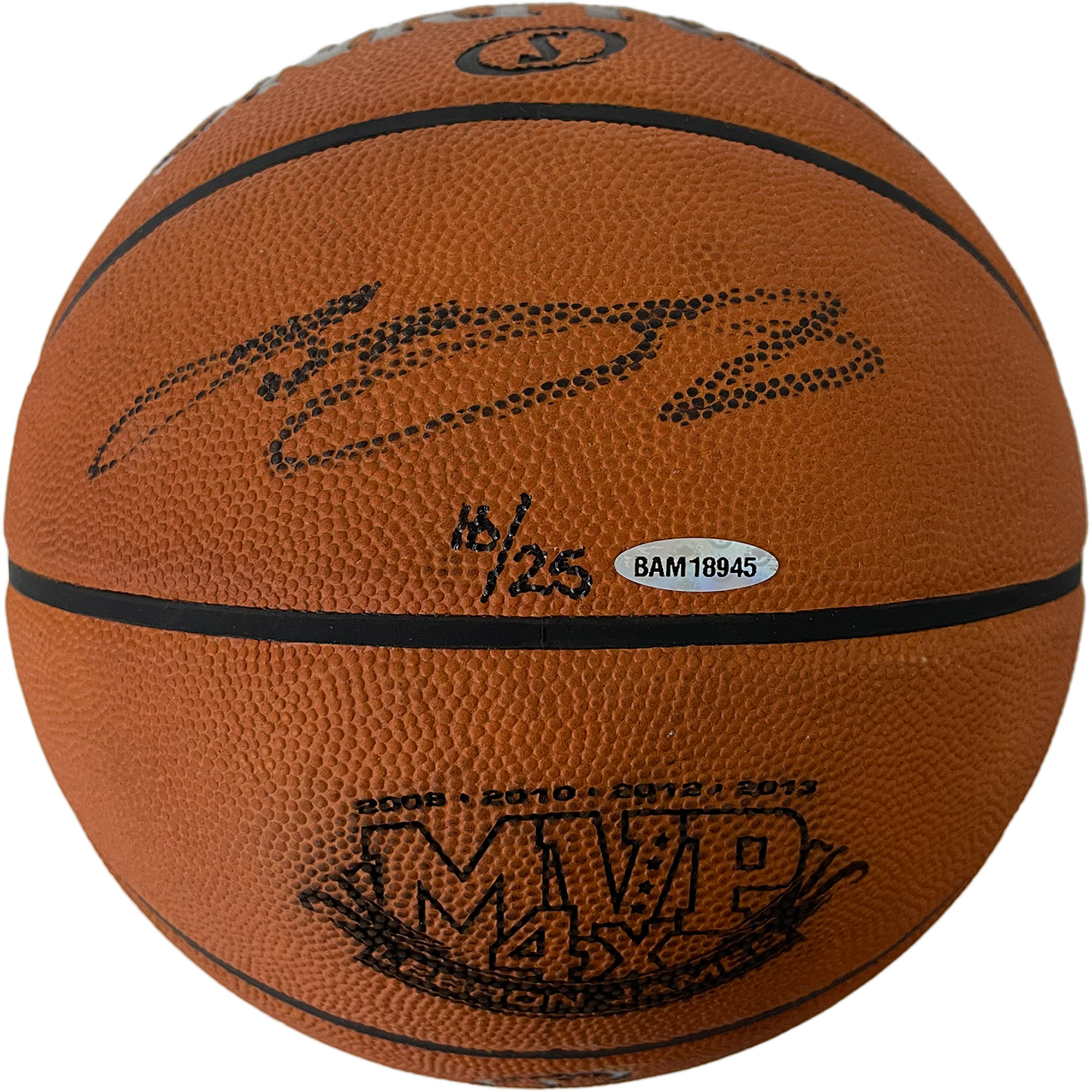 Basketball – LeBron James Hand Signed 4X MVP Basketball Limited ...