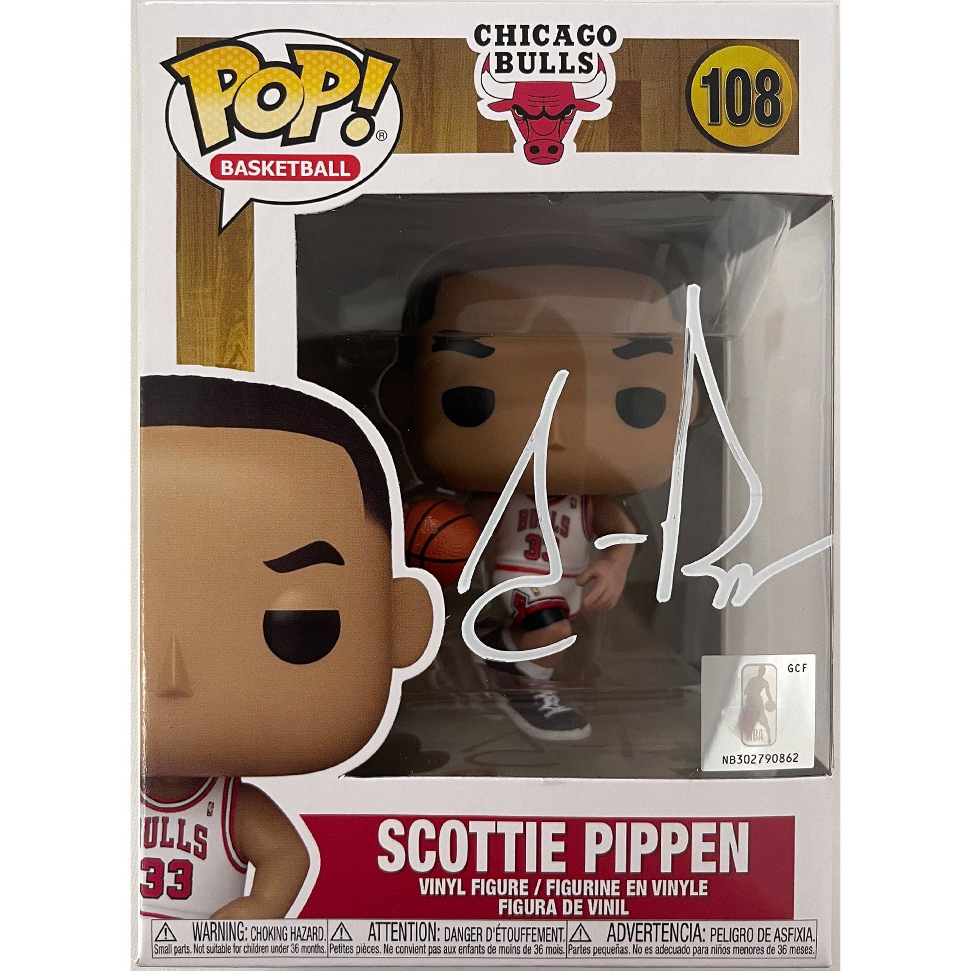 Scottie Pippen Signed “Chicago Bulls” #108 Funko Pop! Vinyl