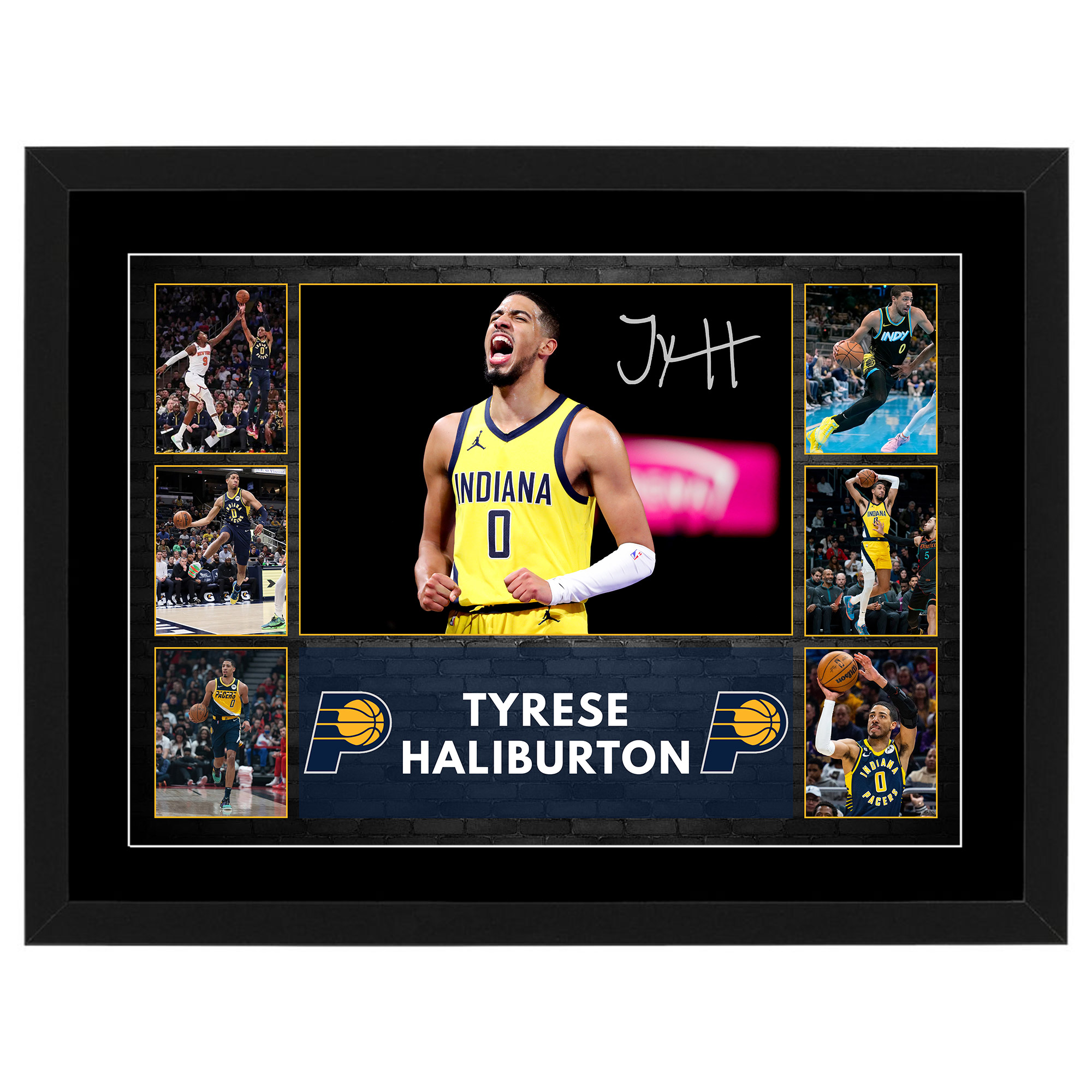 Basketball – TYRESE HALIBURTON Indiana Pacers Framed Pre Print C...