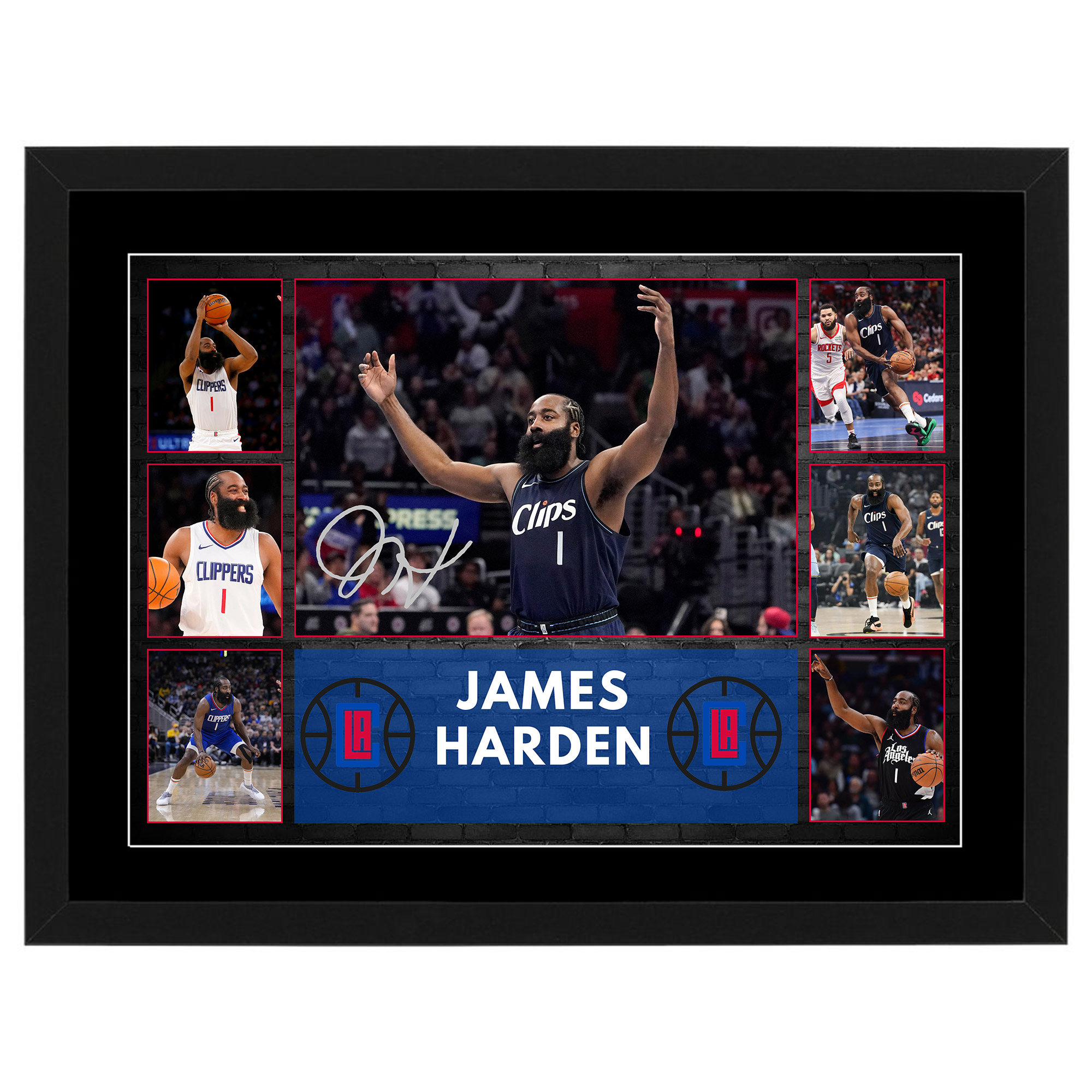 Basketball – JAMES HARDEN Los Angeles Clippers Framed Pre Print ...