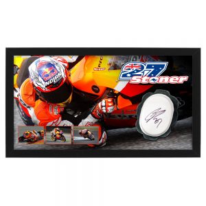 MotoGP - Casey Stoner Signed & Framed Knee Slider
