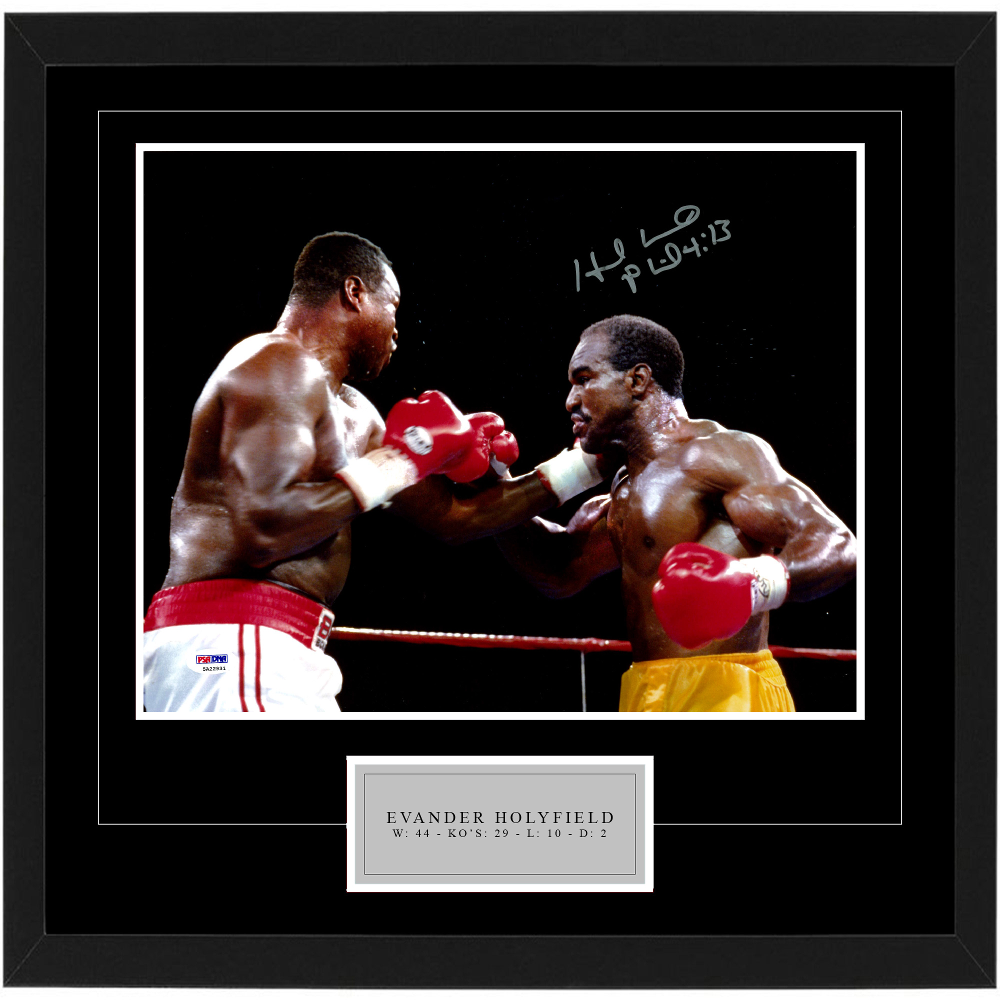 Boxing – EVANDER HOLYFIELD Signed & Framed 11×14 Photo...