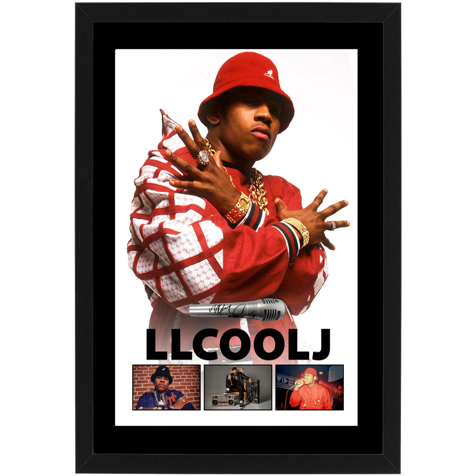Music - LL Cool J Signed & Framed Microphone Deluxe Display (JSA ...