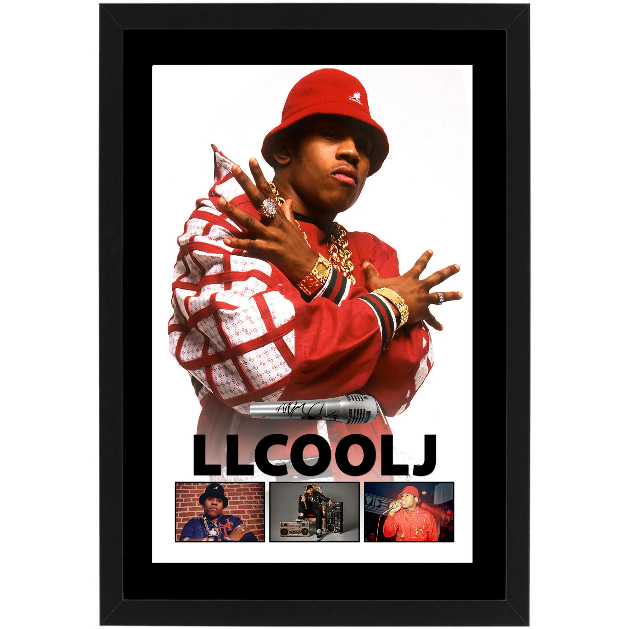 Music – LL Cool J Signed & Framed Microphone Deluxe Display...
