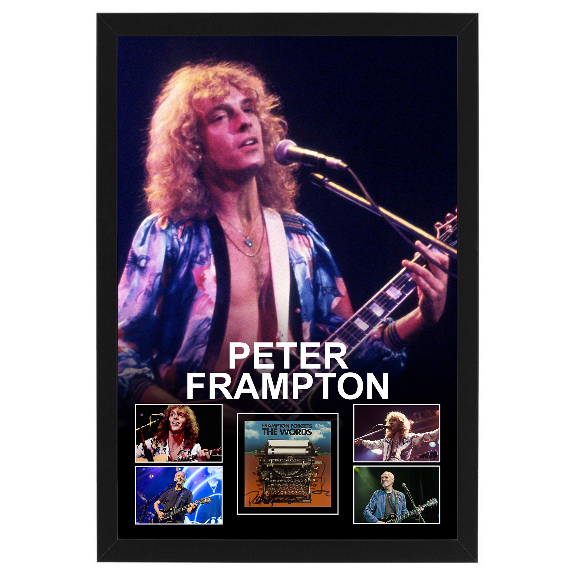 PETER FRAMPTON – Signed & Framed Frampton Forgets The Words...
