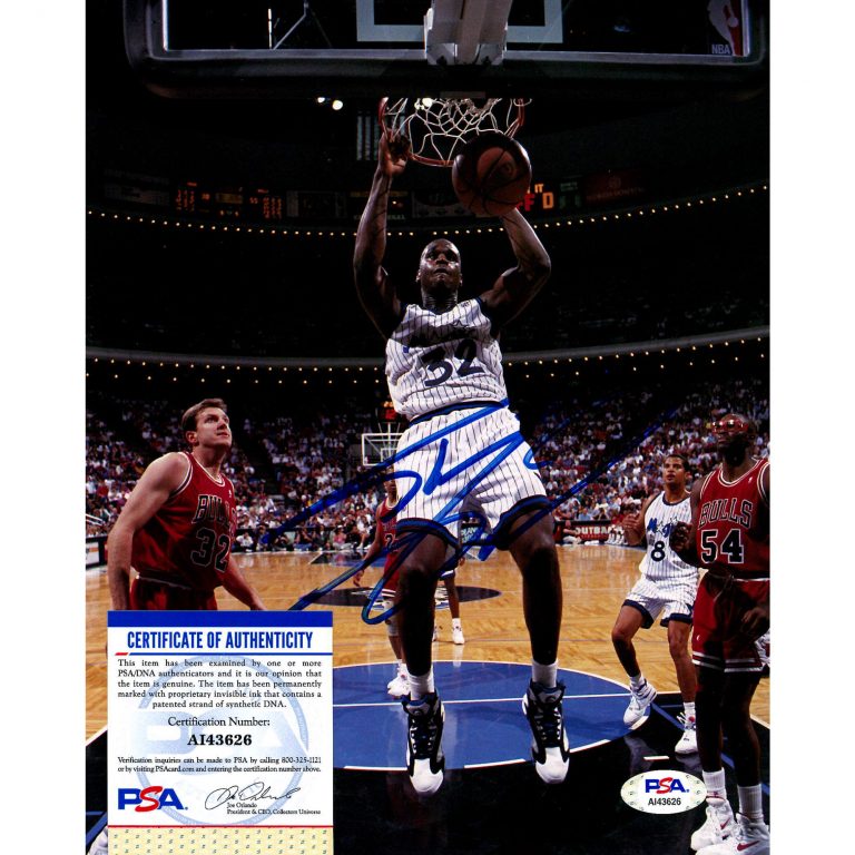 Basketball - SHAQUILLE ONEAL Signed & Framed Orlando Magic 8x10 Photo ...