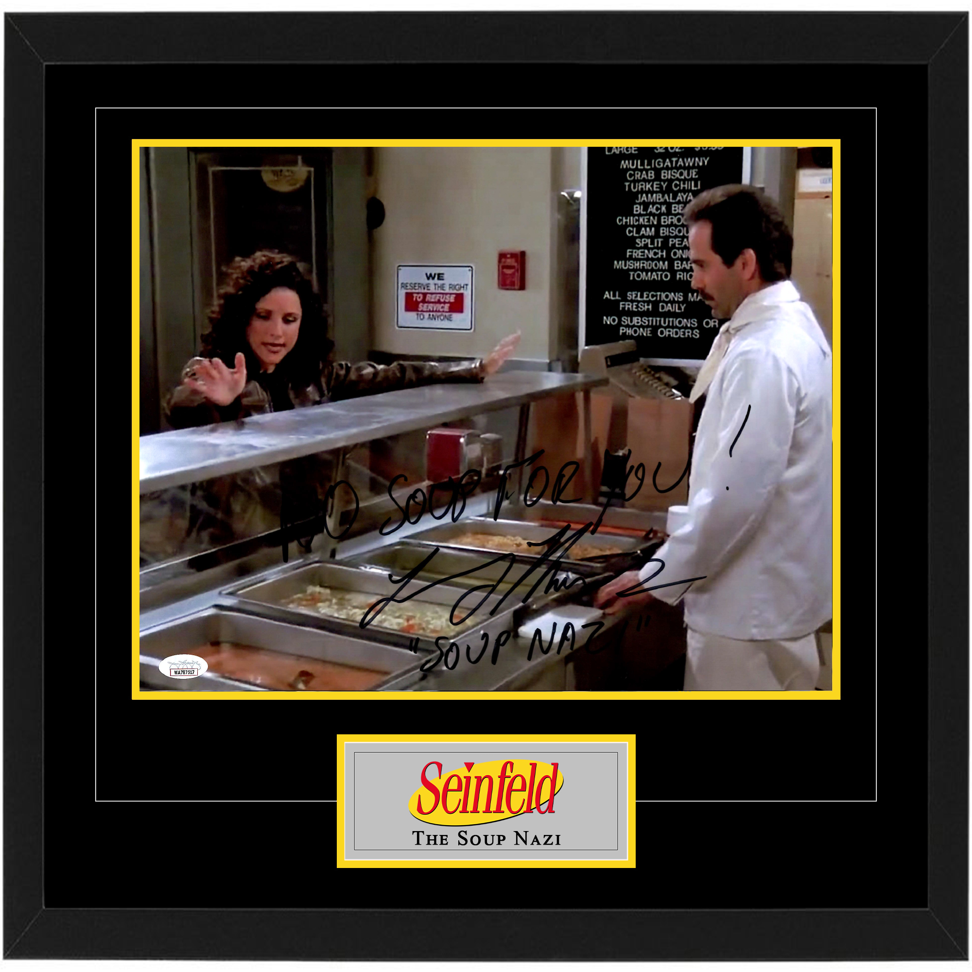 LARRY THOMAS Signed & Framed Seinfeld “The Soup Nazi”...