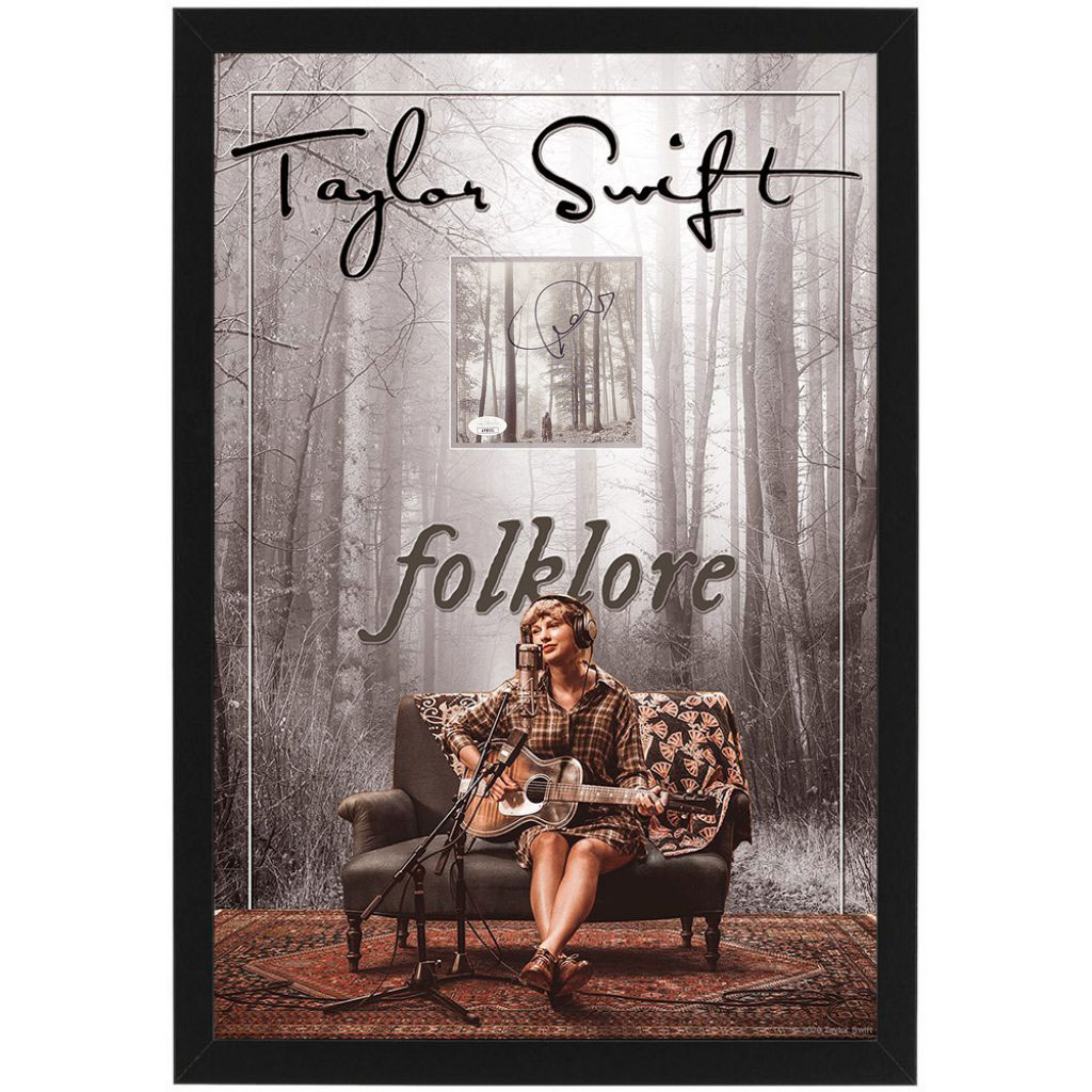 Taylor Swift – Signed & Framed Folklore CD Cover Deluxe Dis...