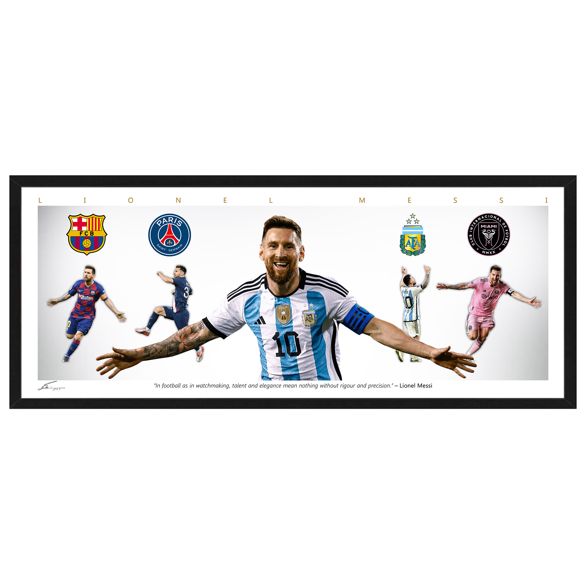 Soccer – LIONEL MESSI Career Tribute Mini Wings Framed Print