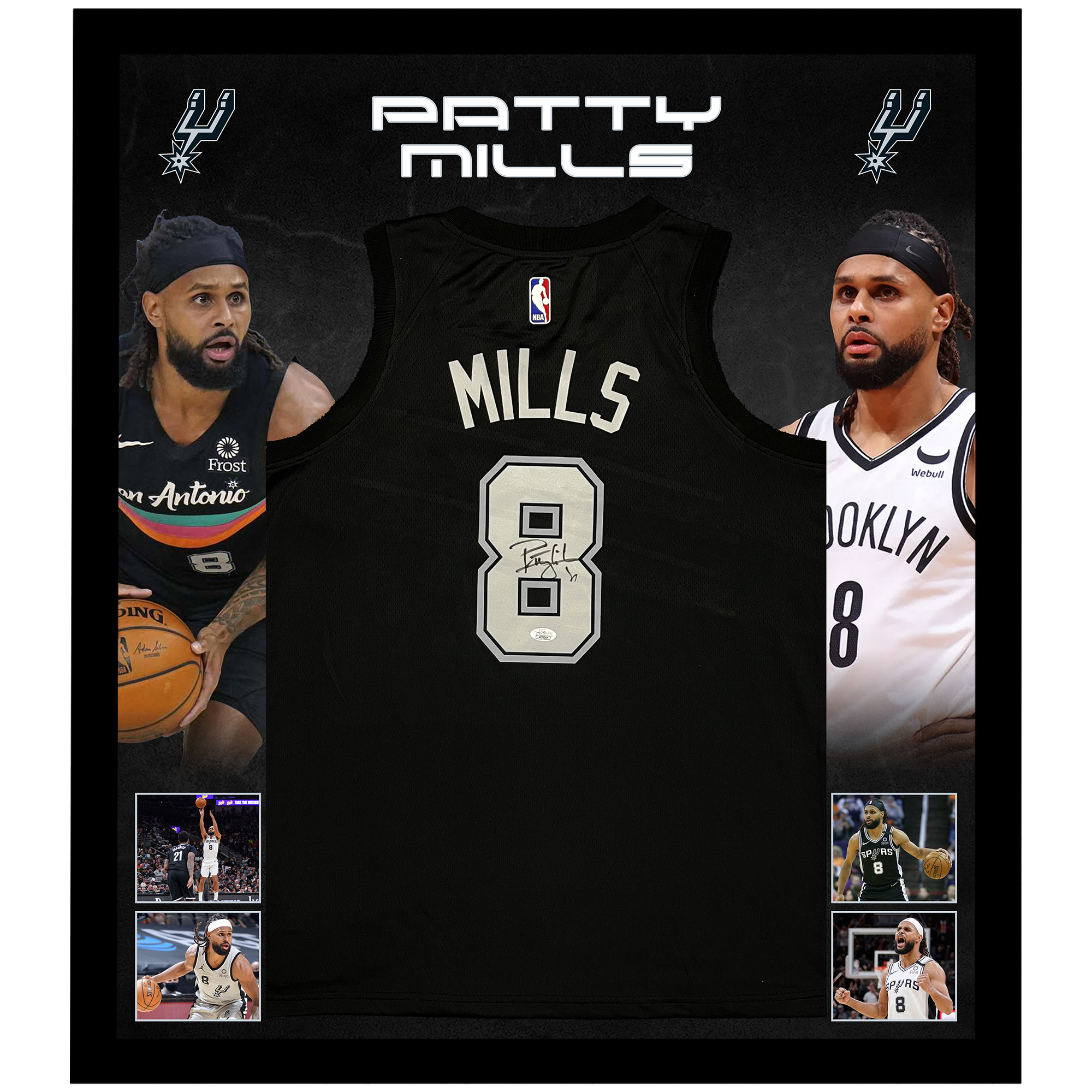 Basketball PATTY MILLS Signed Framed Nike San Antonio Spurs Jersey JSA COA Taylormade Memorabilia Sports Memorabilia Australia