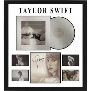 Music - Taylor Swift - The Tortured Poets Department Framed Vinyl Album With Hand Signed Print (JSA COA)