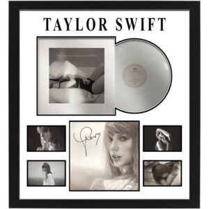 Music - Taylor Swift - The Tortured Poets Department Framed Vinyl Album With Hand Signed Print (JSA)