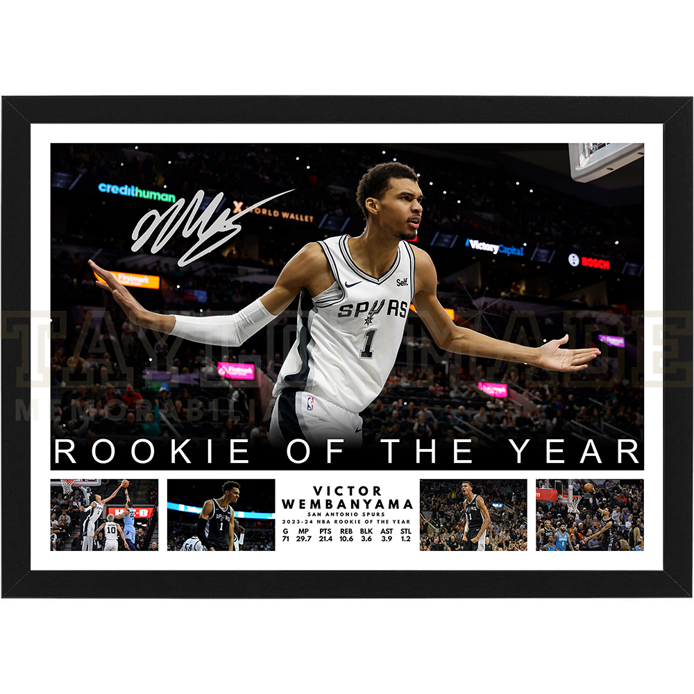 Basketball – VICTOR WEMBANYAMA Rookie Of The Year Framed Print