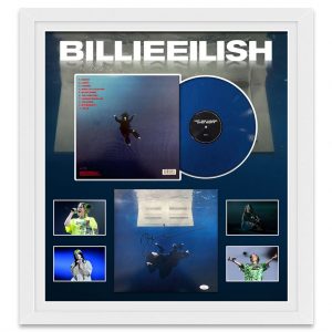 Music - Billie Eilish - HIT ME HARD AND SOFT Framed Vinyl Album With Signed Print (JSA LOA)