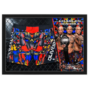 UFC - Charles Oliveira Signed & Framed UFC Trunks (Beckett)