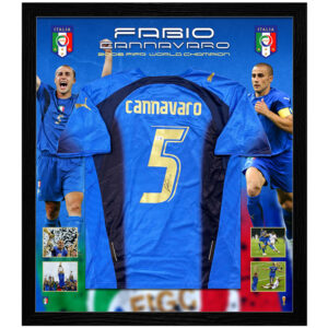 Soccer – Fabio Cannavaro Signed & Framed Italy 2006 World Cup Champions Jersey (Beckett)