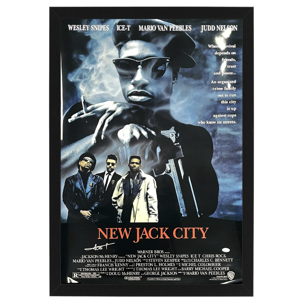 ICE-T Signed & Framed NEW JACK CITY 24×35 Movie Poster