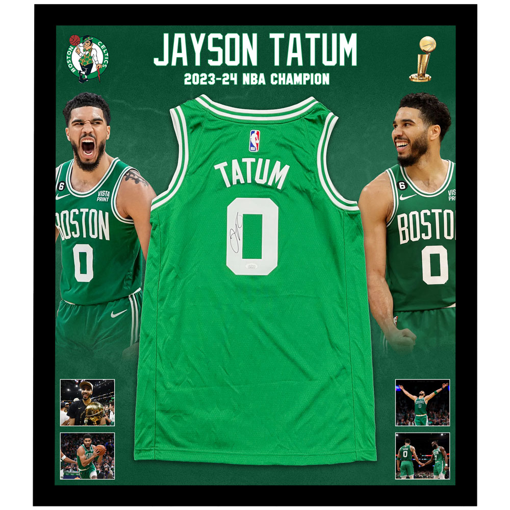 Jayson Tatum Signed & Framed Boston Celtics Nike Swingman Jersey ...