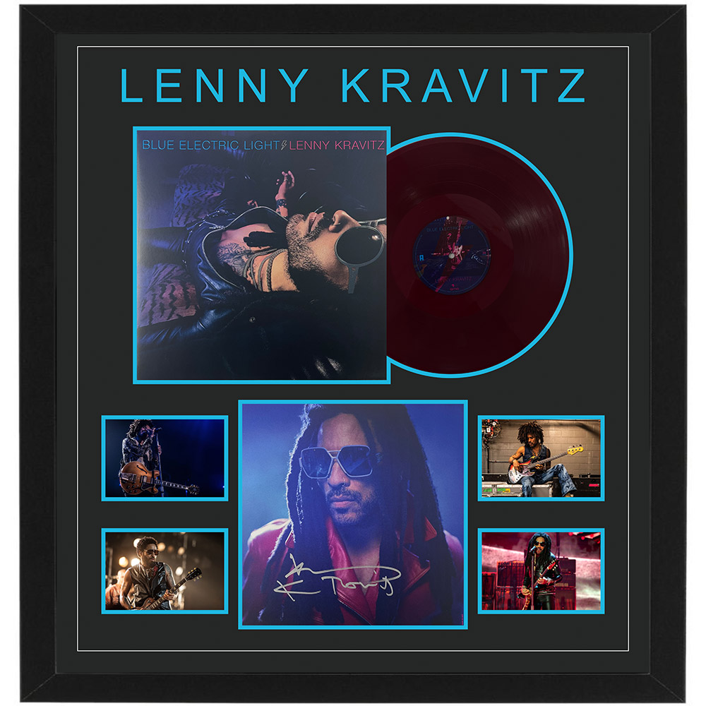 Lenny Kravitz – Blue Electric Light Framed Vinyl Album With Sign...