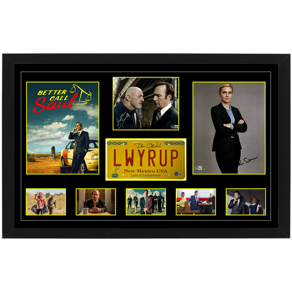 Better Call Saul Cast Signed Framed Collage BOB ODENKIRK, JONATHAN BAN...