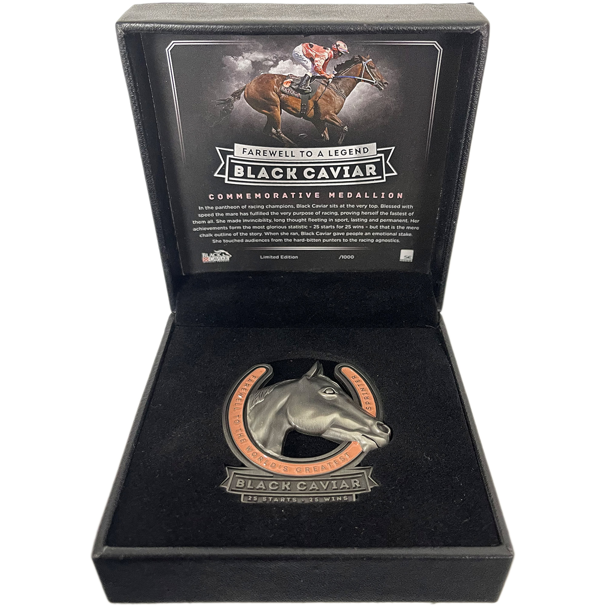 Horse Racing – Black Caviar Commemorative Boxed Medallion