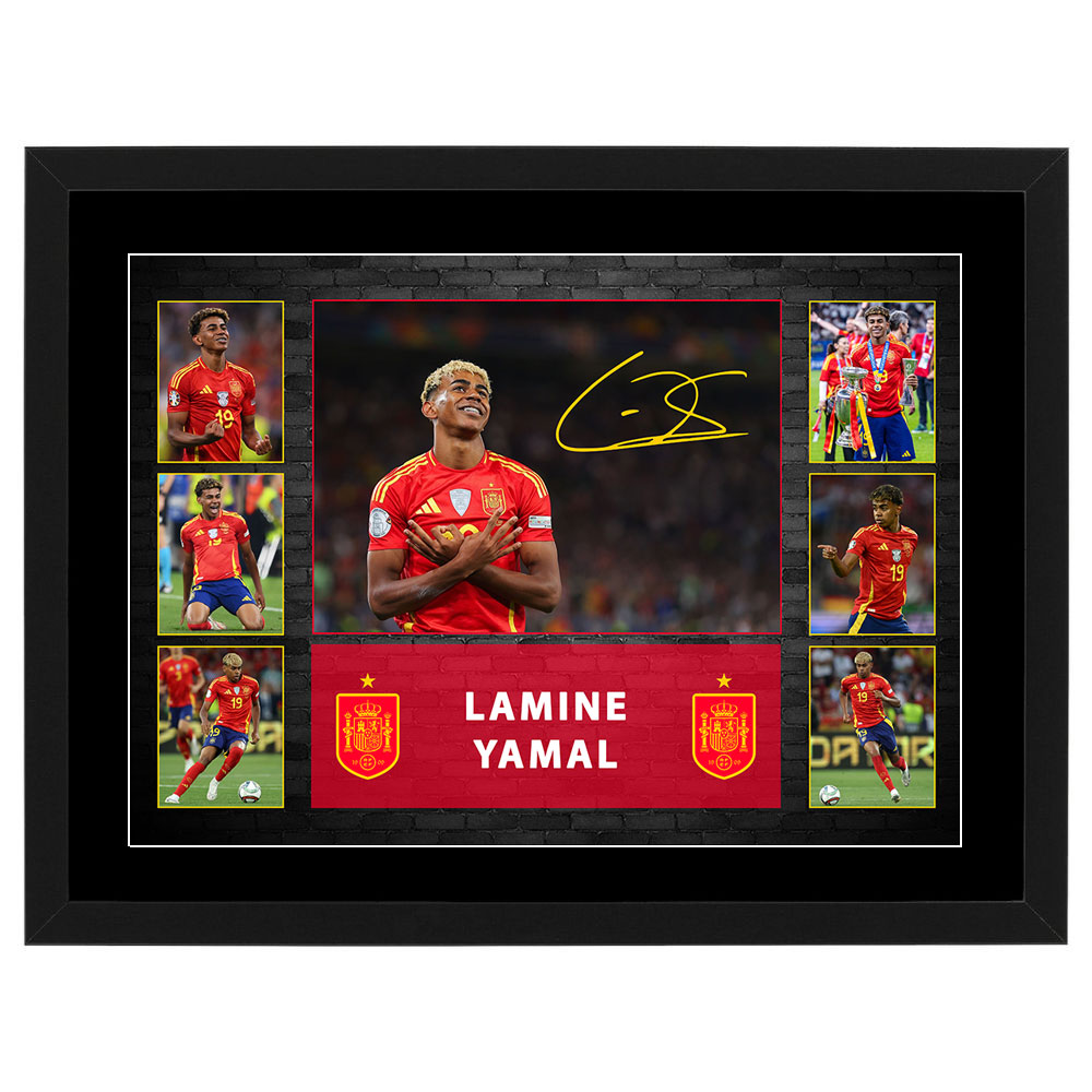 Soccer – LAMINE YAMAL Spain Framed Pre Print Collage