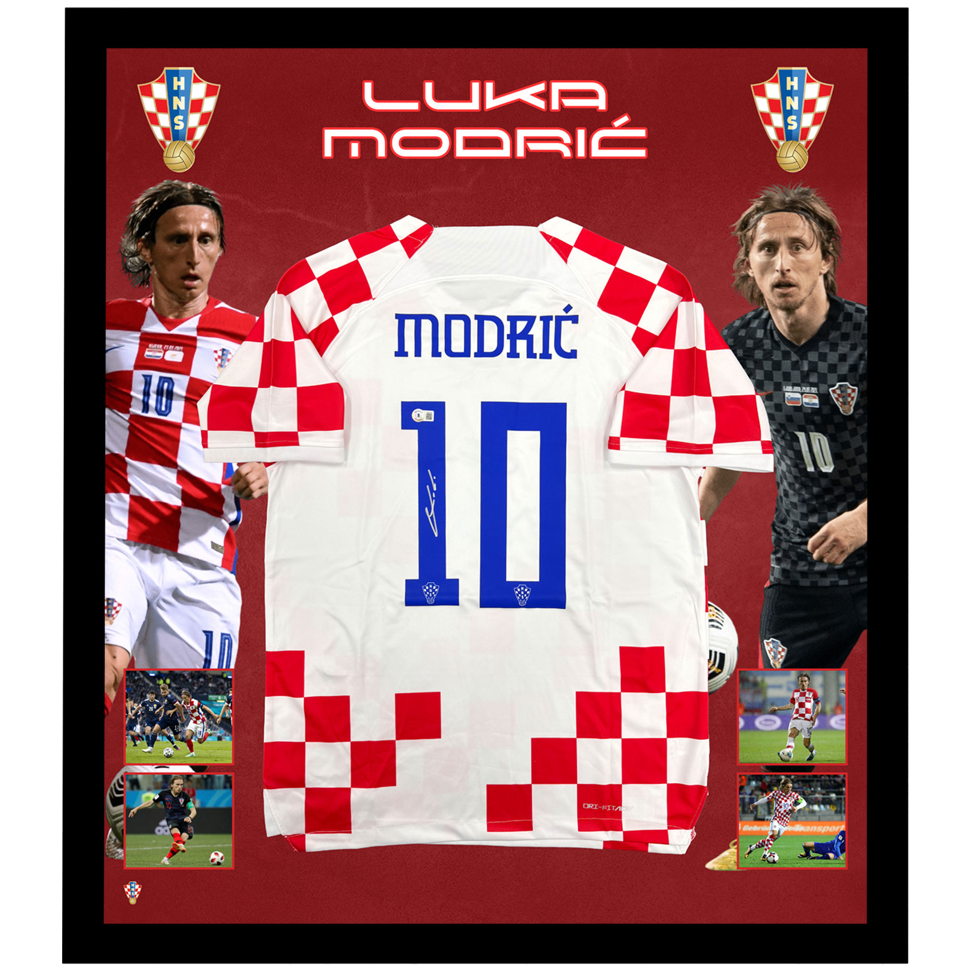 Soccer – Luka Modric Signed & Framed Croatia Jersey (Beckett Ho...