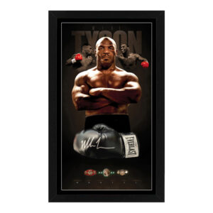 Mike Tyson Signed & Framed Everlast Black Boxing Glove (JSA & Fiterman)
