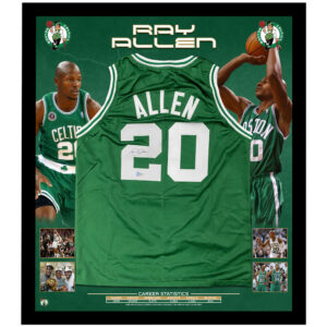 Basketball - Ray Allen Signed & Framed Boston Celtics Jersey (Beckett)