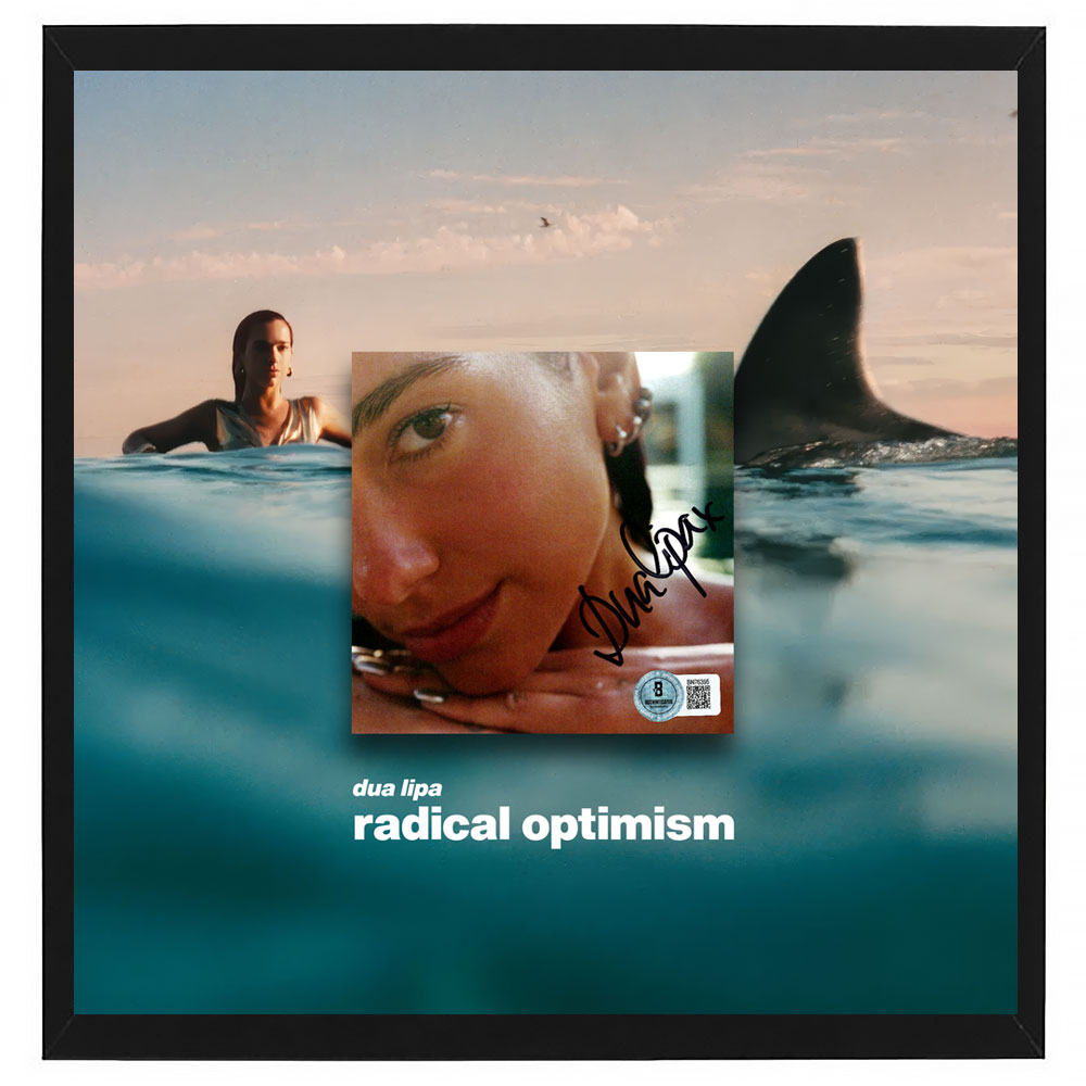 Dua Lipa & Framed Radical Optimism CD Art Card Deluxe Display (Be...