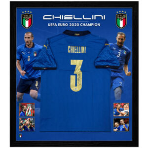 Soccer – Giorgio Chiellini Signed & Framed Italy Jersey (PSA Hologram)