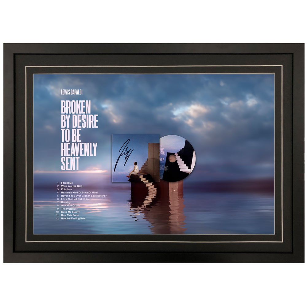 LEWIS CAPALDI – Signed & Framed Broken By Desire CD Art Car...