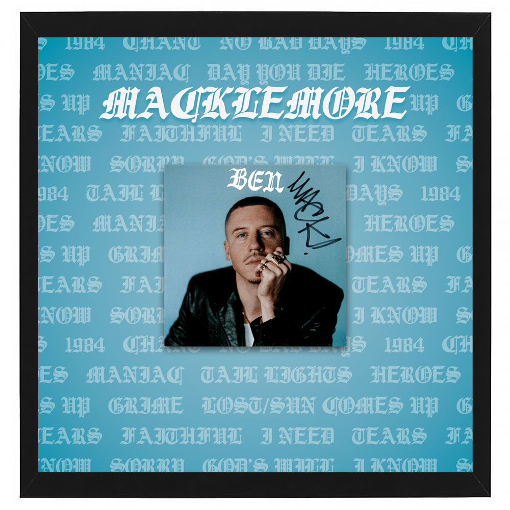 Macklemore Signed & Framed “Ben” CD Art Card