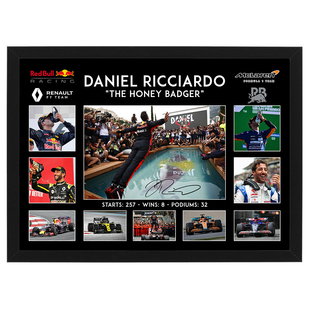 Formula 1 – DANIEL RICCIARDO F1 Career Framed Large Photo Collag...