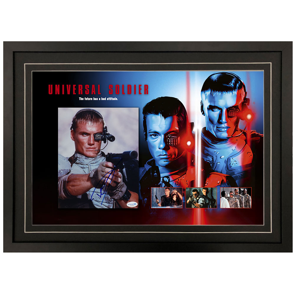 Dolph Lundgren Signed & Framed “Universal Soldier” 8&...