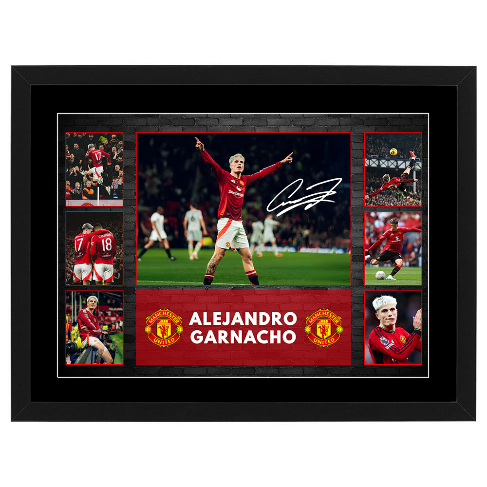 Soccer – Alejandro Garnacho Manchester United Framed Pre Print C...